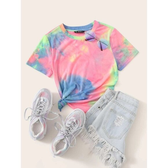 NWT SHEIN EZ wear Tie Dye Tee Size‎ XL - Picture 1 of 8